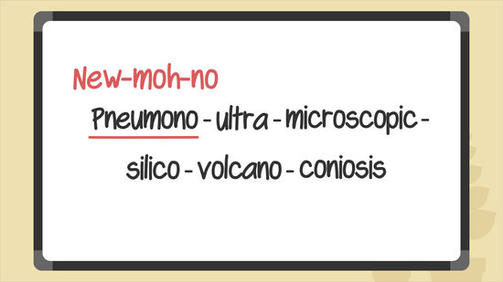 Pneumonoultramicroscopicsilicovolcanoconiosis